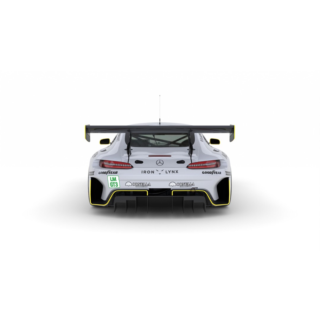 Mercedes-AMG LMGT3 2025 3D Model – High Poly Racing Asset, FBX, OBJ - View 9
