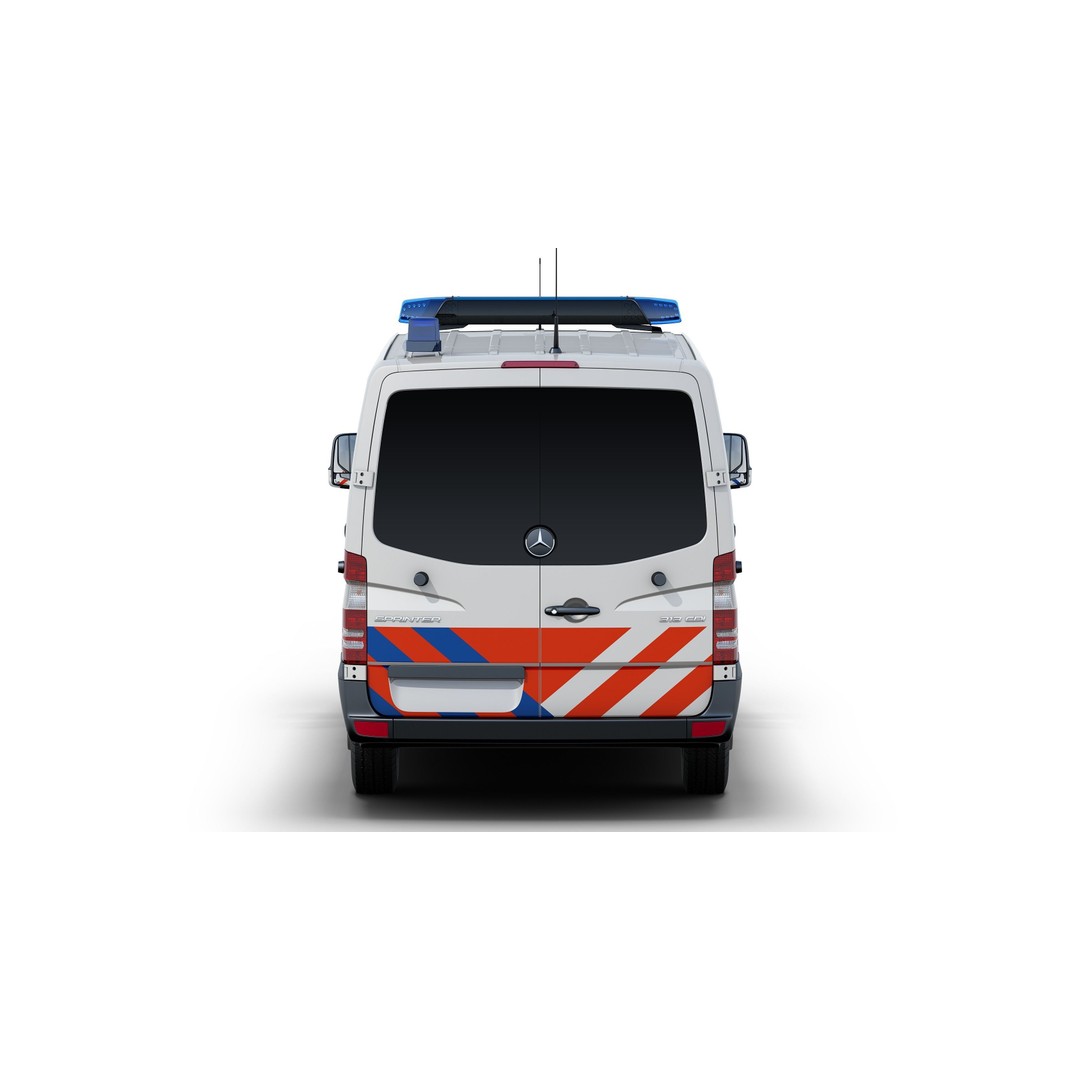 Mercedes-Benz Sprinter 3D Model – Dutch Police Van, Game Ready, FBX - View 8