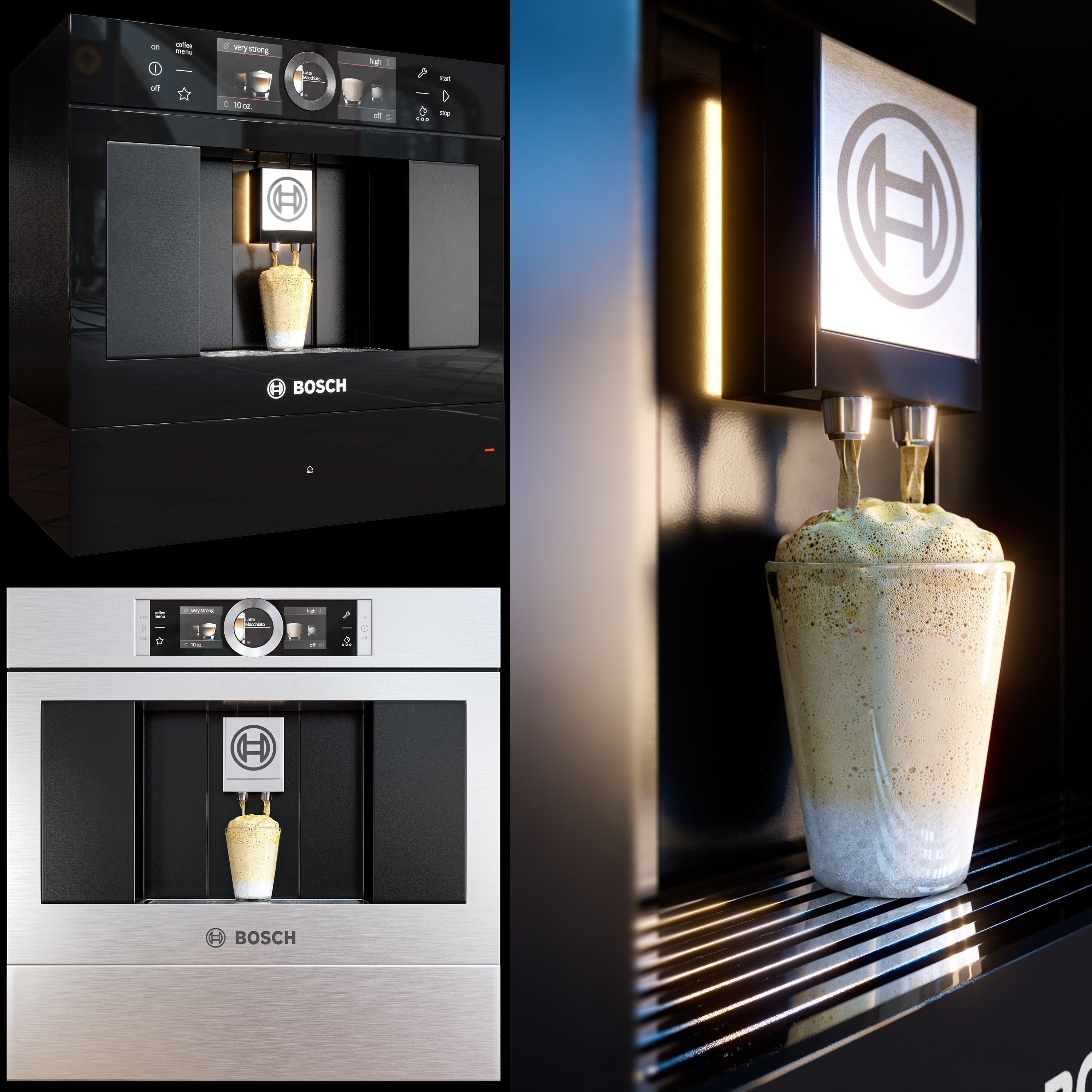 Bosch Oven Set - PBR Game-Ready 3D Model - View 3