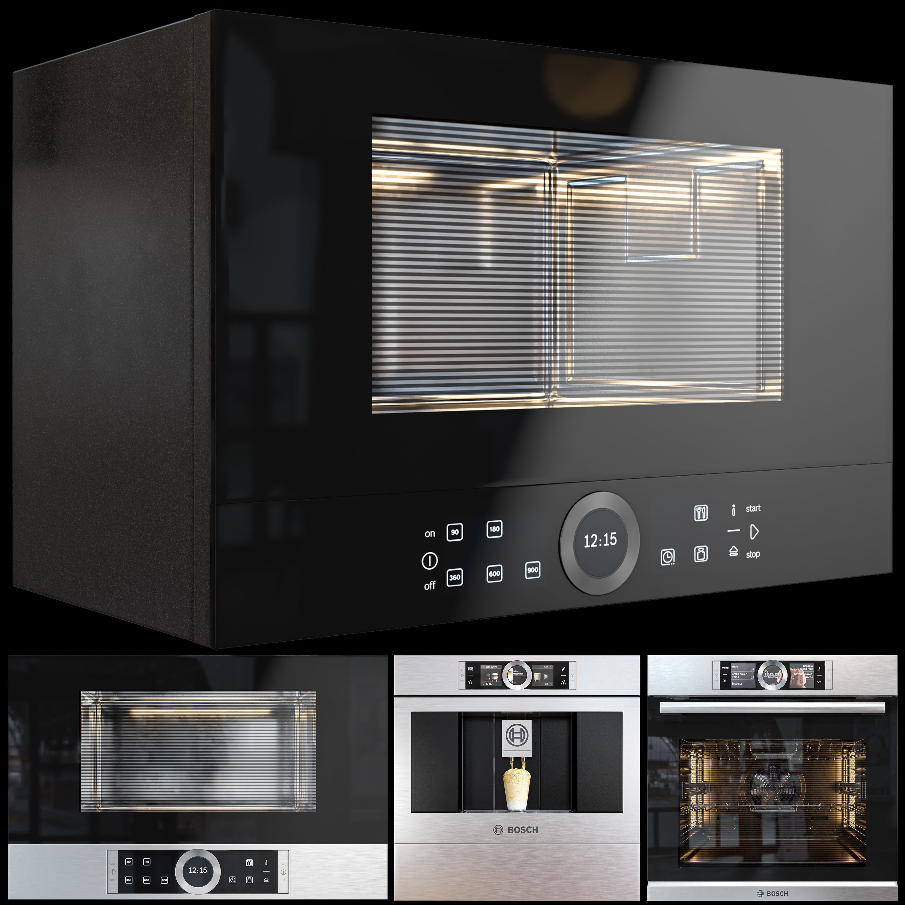 Bosch Oven Set - PBR Game-Ready 3D Model - View 5