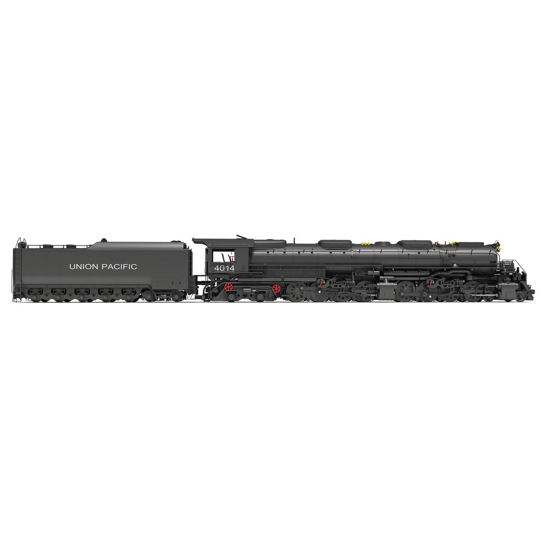 Big Boy Steam Locomotive 3D Model – High Poly Train Asset, FBX, OBJ - View 10