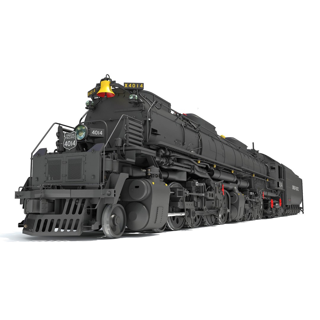 Big Boy Steam Locomotive 3D Model – High Poly Train Asset, FBX, OBJ - View 14