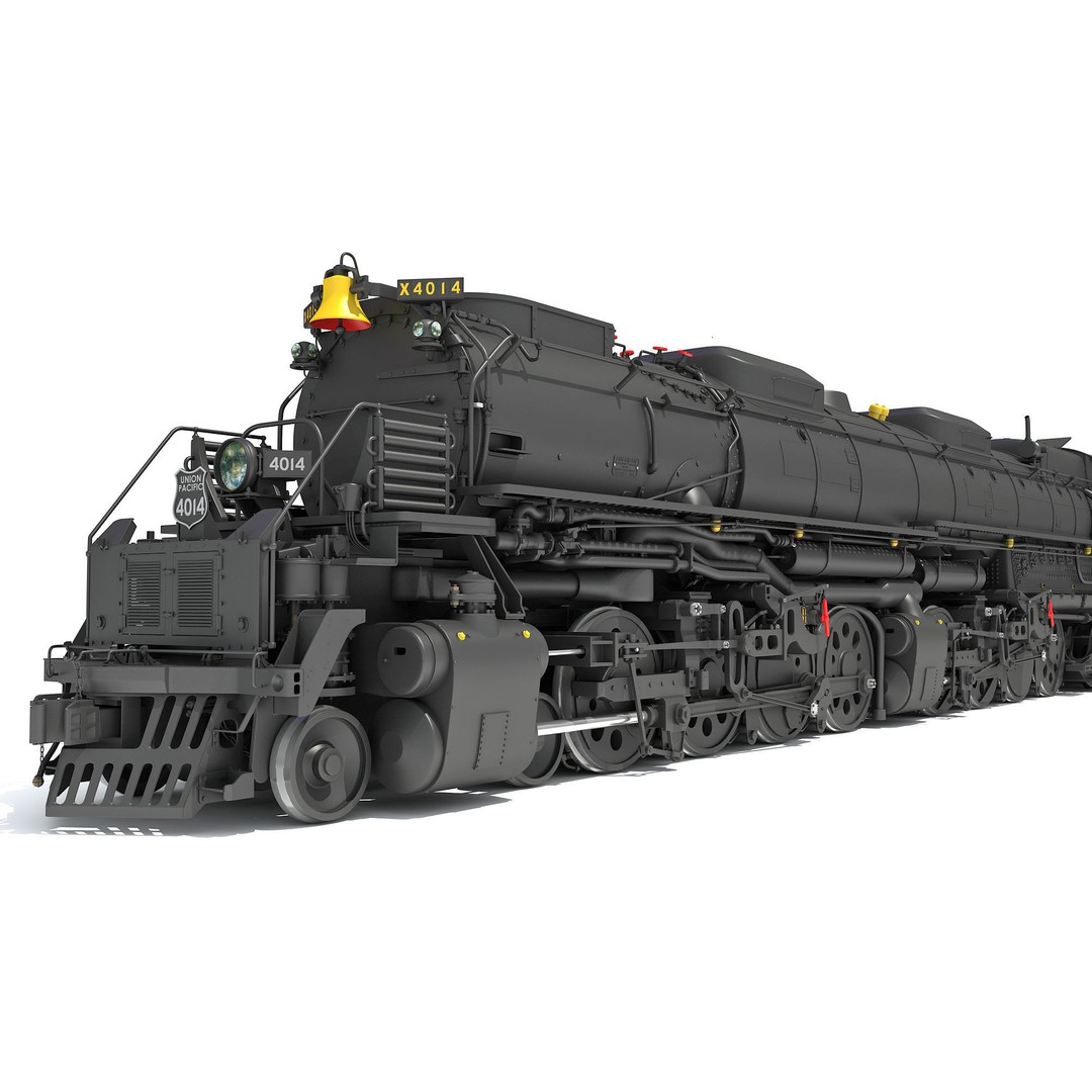 Big Boy Steam Locomotive 3D Model – High Poly Train Asset, FBX, OBJ - View 15