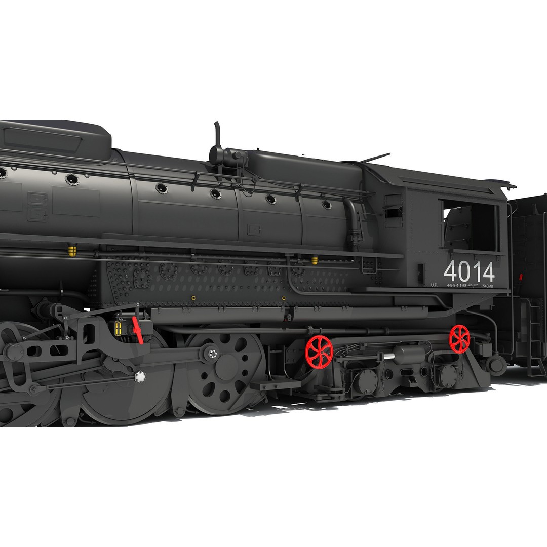 Big Boy Steam Locomotive 3D Model – High Poly Train Asset, FBX, OBJ - View 17