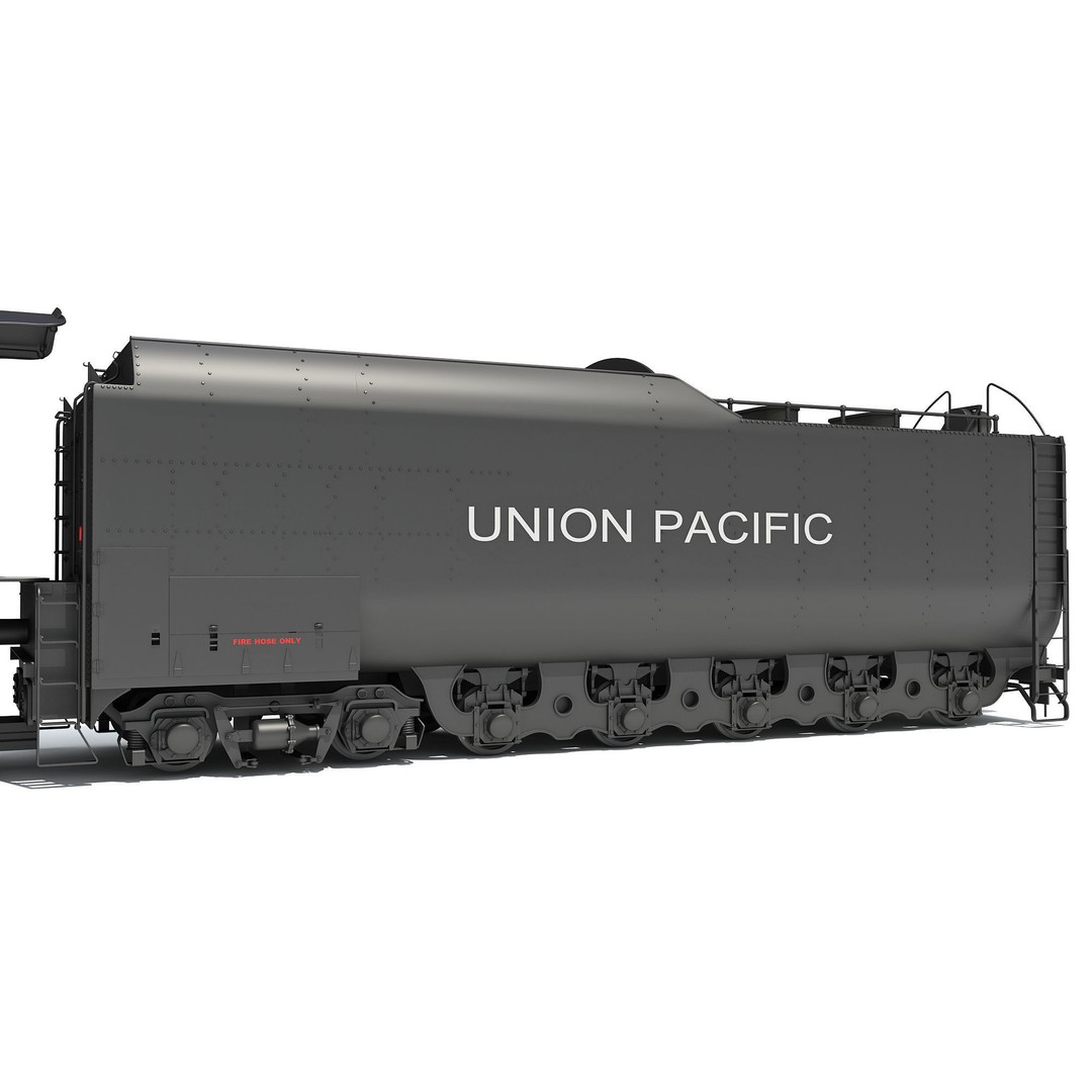 Big Boy Steam Locomotive 3D Model – High Poly Train Asset, FBX, OBJ - View 18