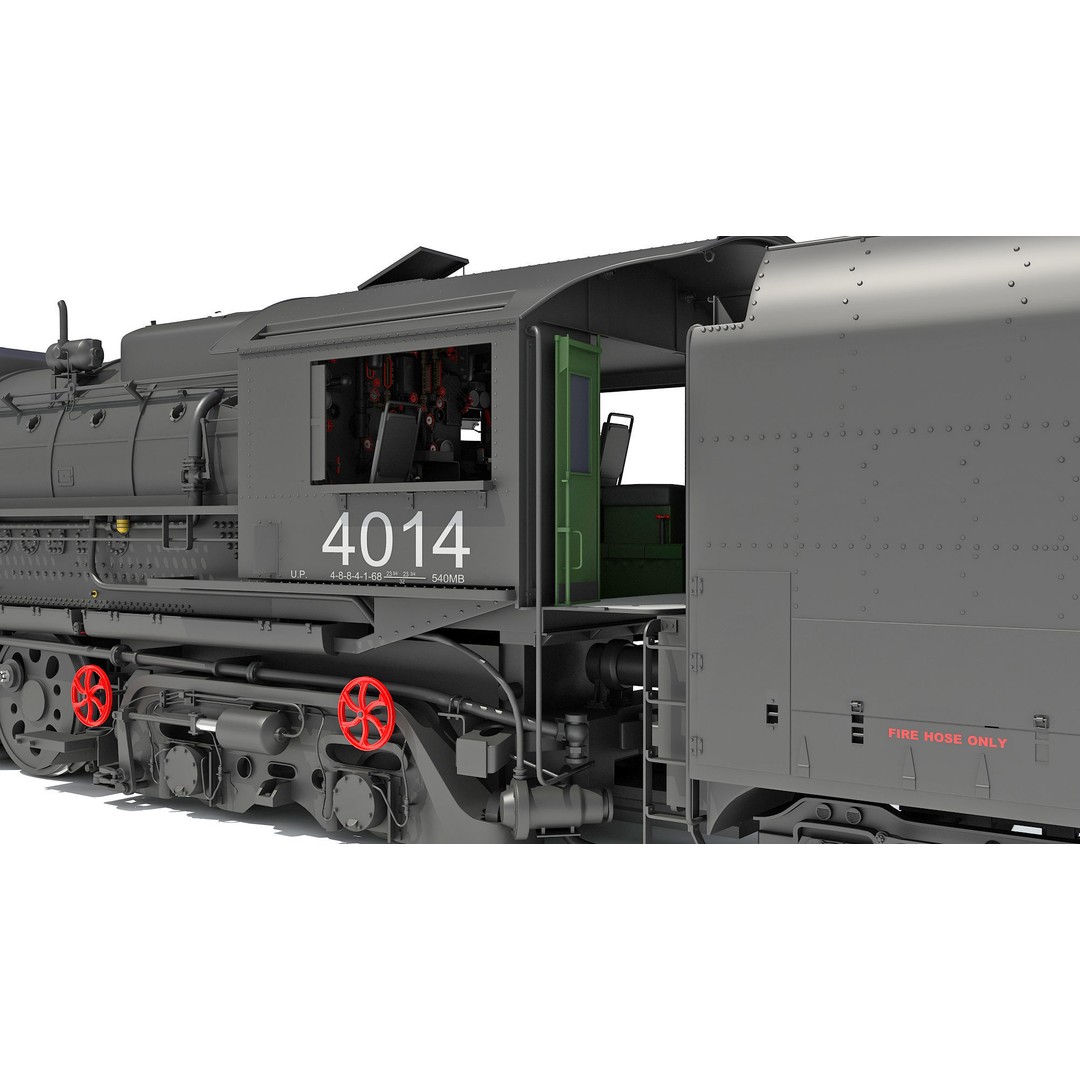 Big Boy Steam Locomotive 3D Model – High Poly Train Asset, FBX, OBJ - View 20