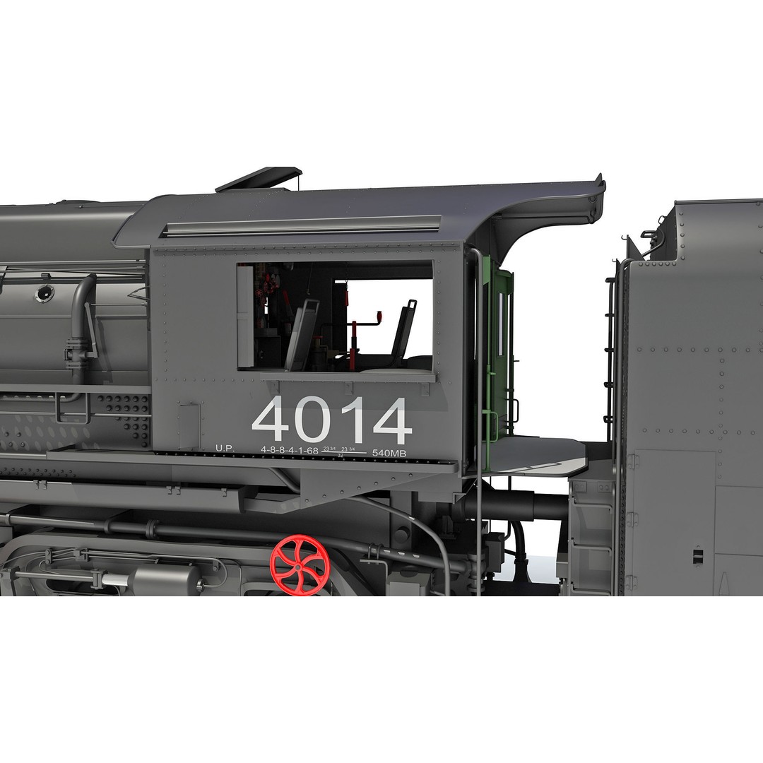 Big Boy Steam Locomotive 3D Model – High Poly Train Asset, FBX, OBJ - View 21