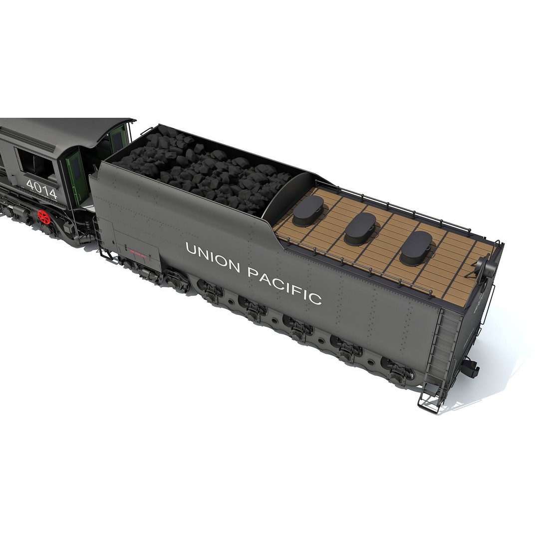 Big Boy Steam Locomotive 3D Model – High Poly Train Asset, FBX, OBJ - View 22