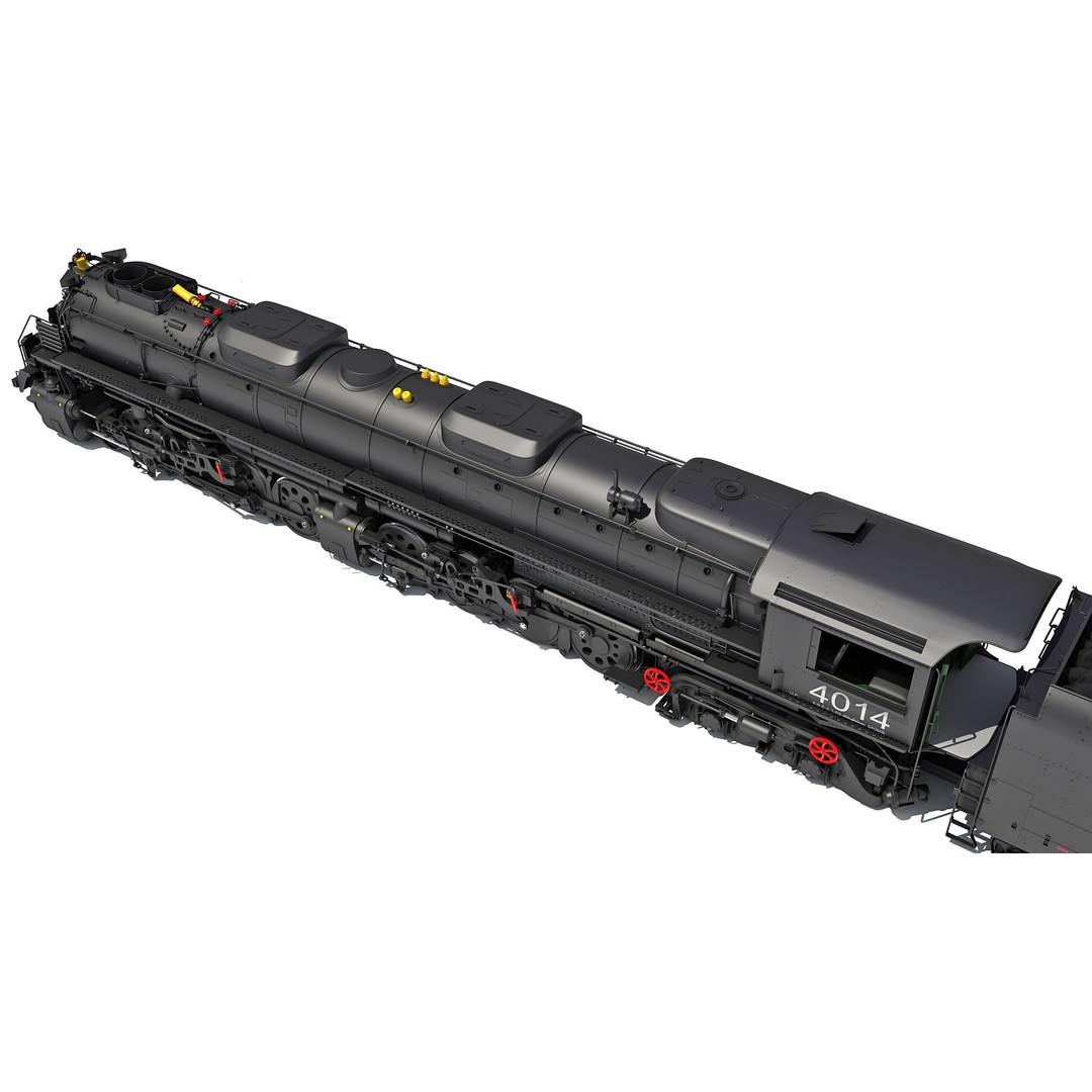 Big Boy Steam Locomotive 3D Model – High Poly Train Asset, FBX, OBJ - View 23