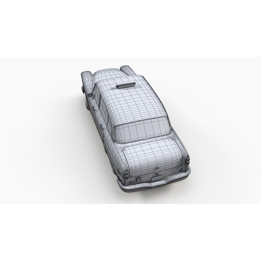 Yellow Taxi Cab 3D Model – Low Poly Game Ready Asset, FBX, PBR - View 12