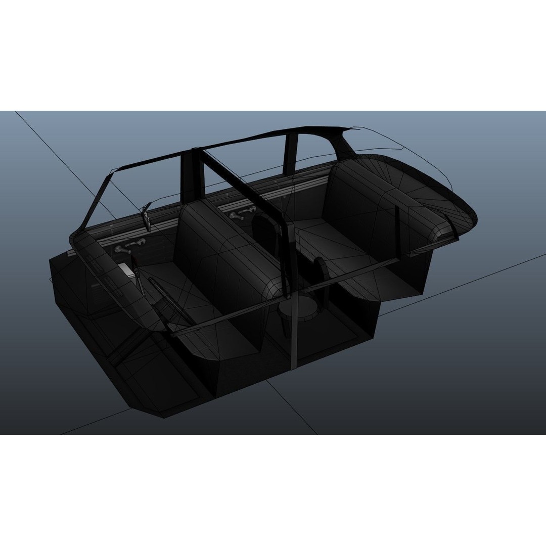 Yellow Taxi Cab 3D Model – Low Poly Game Ready Asset, FBX, PBR - View 35