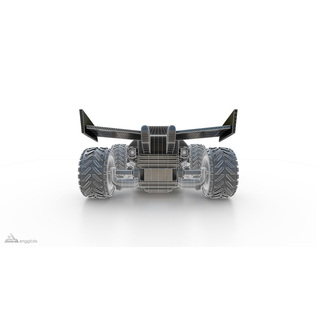 Off-Road Go Kart 3D Model – Futuristic Design, PBR Textures, FBX - View 11