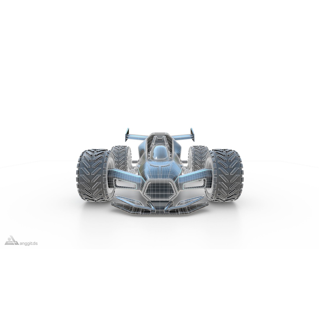 Off-Road Go Kart 3D Model – Futuristic Design, PBR Textures, FBX - View 12