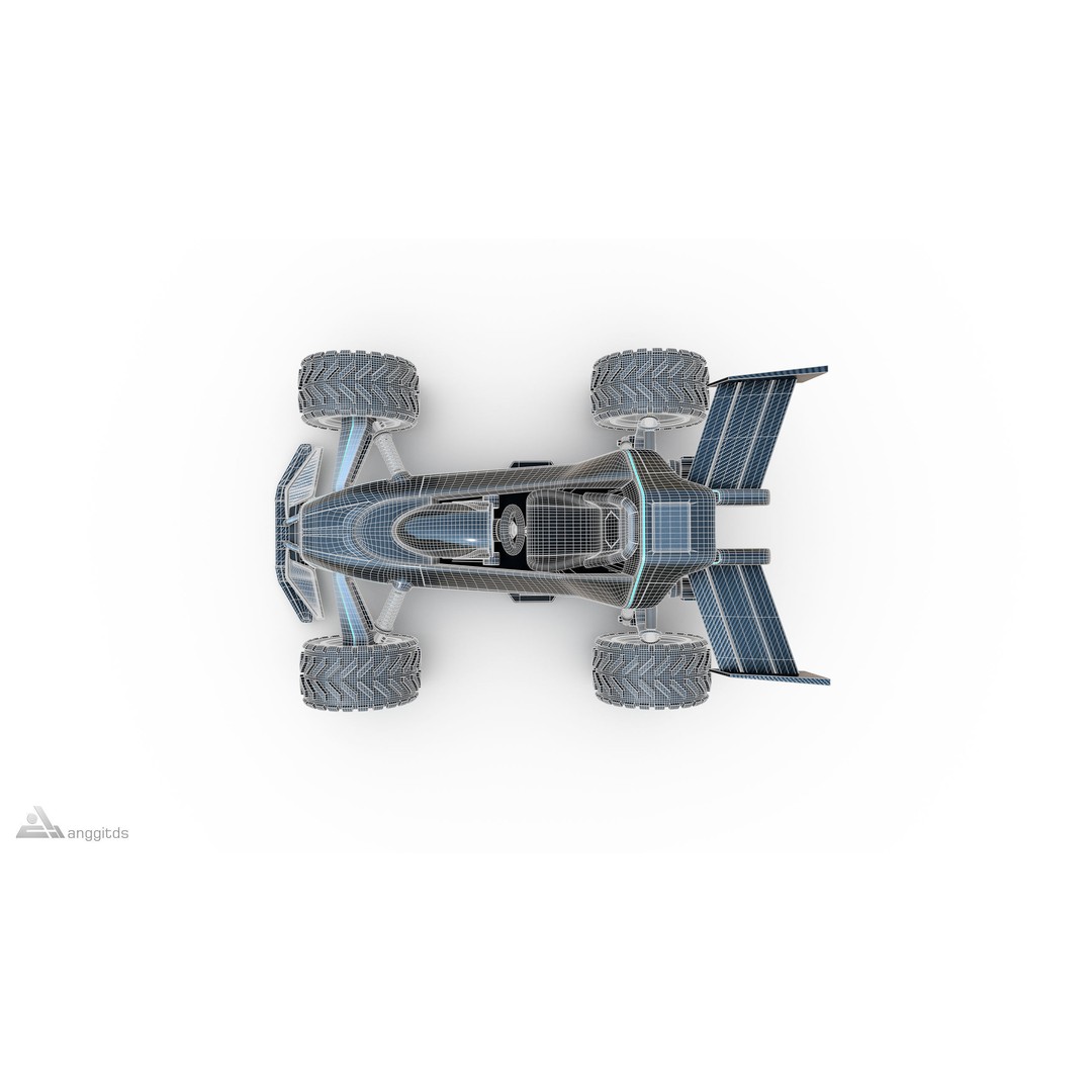 Off-Road Go Kart 3D Model – Futuristic Design, PBR Textures, FBX - View 13