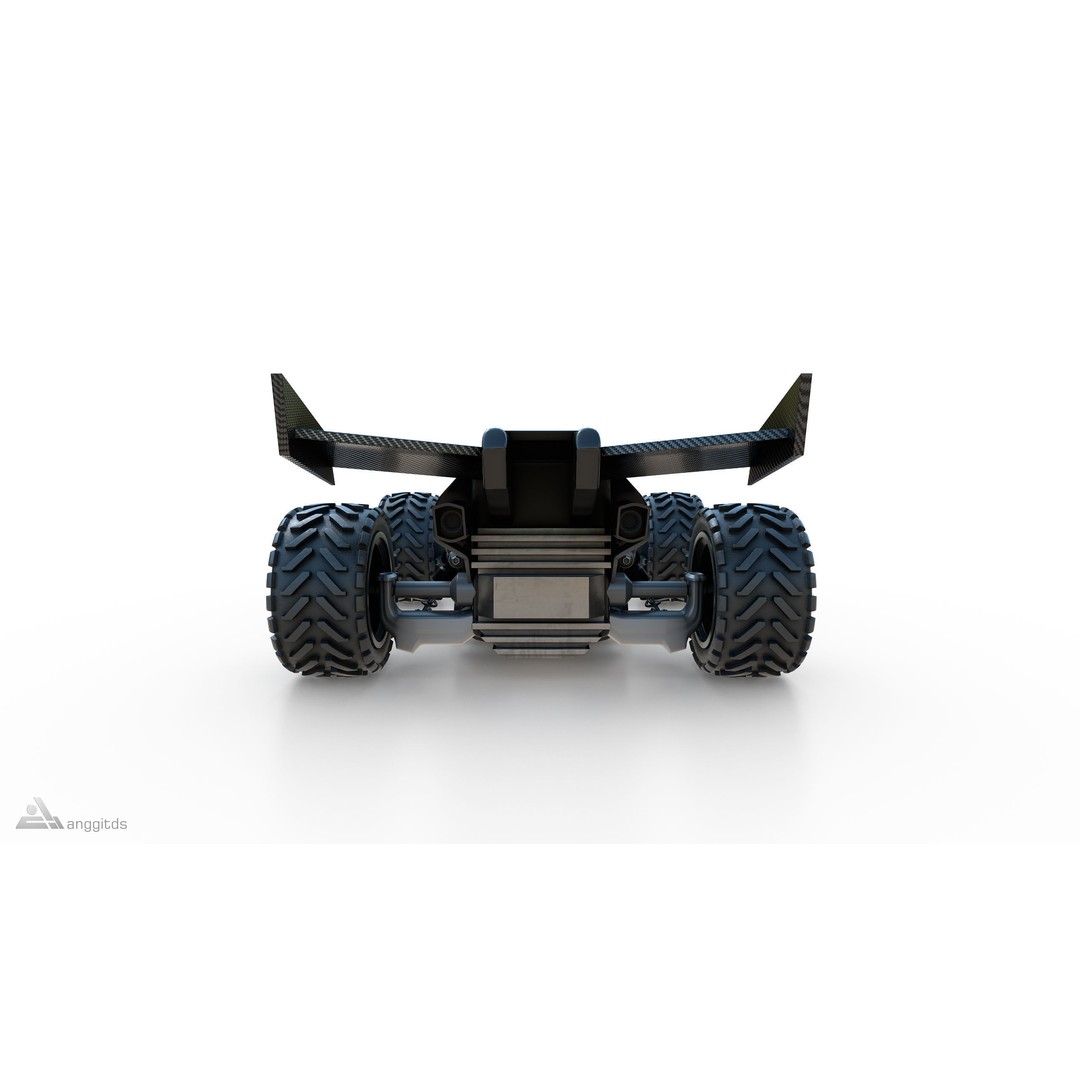 Off-Road Go Kart 3D Model – Futuristic Design, PBR Textures, FBX - View 4
