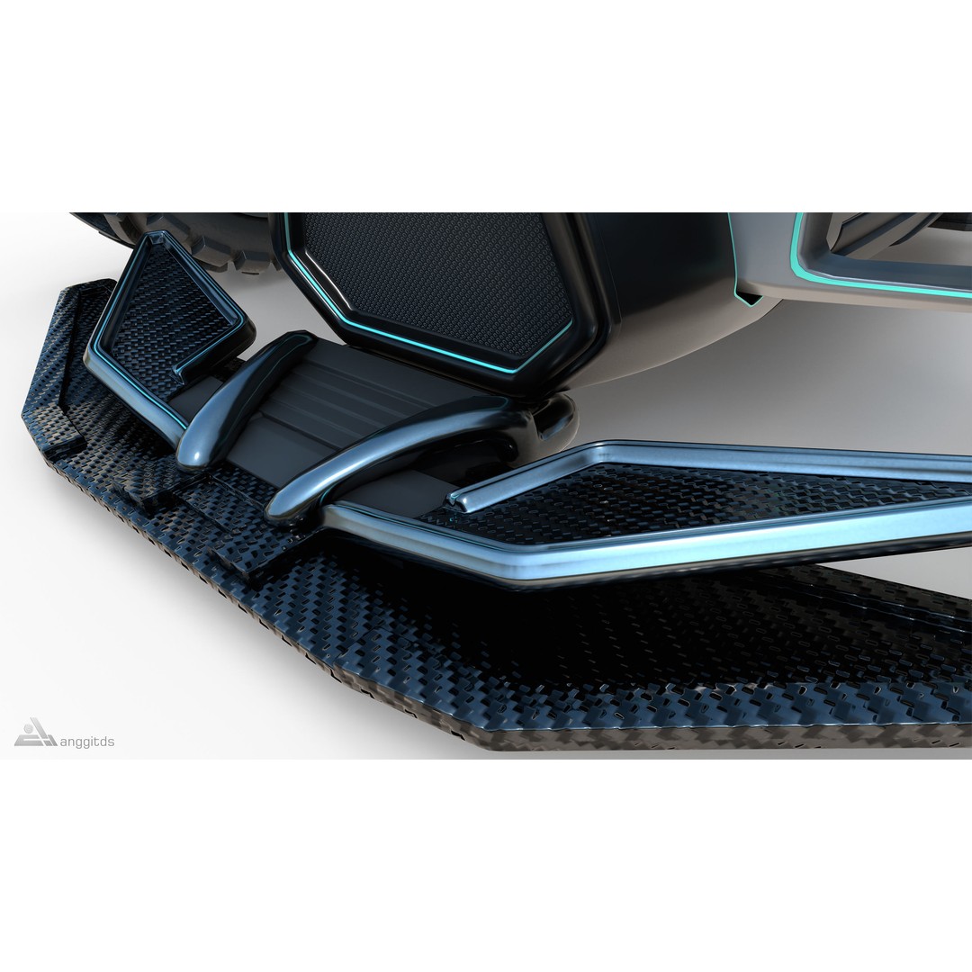 Off-Road Go Kart 3D Model – Futuristic Design, PBR Textures, FBX - View 7