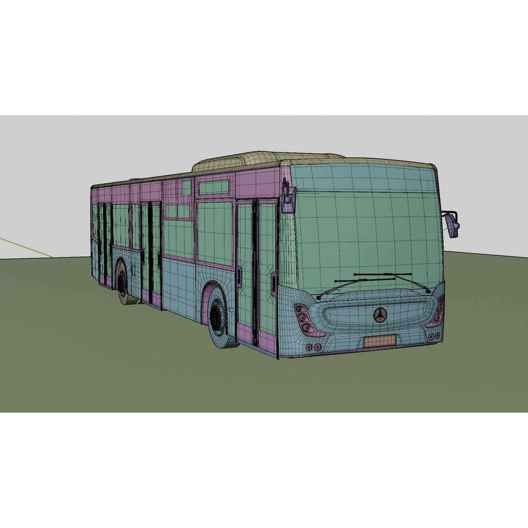Mercedes Conecto Bus 3D Model – High Poly Detailed Vehicle, FBX - View 11
