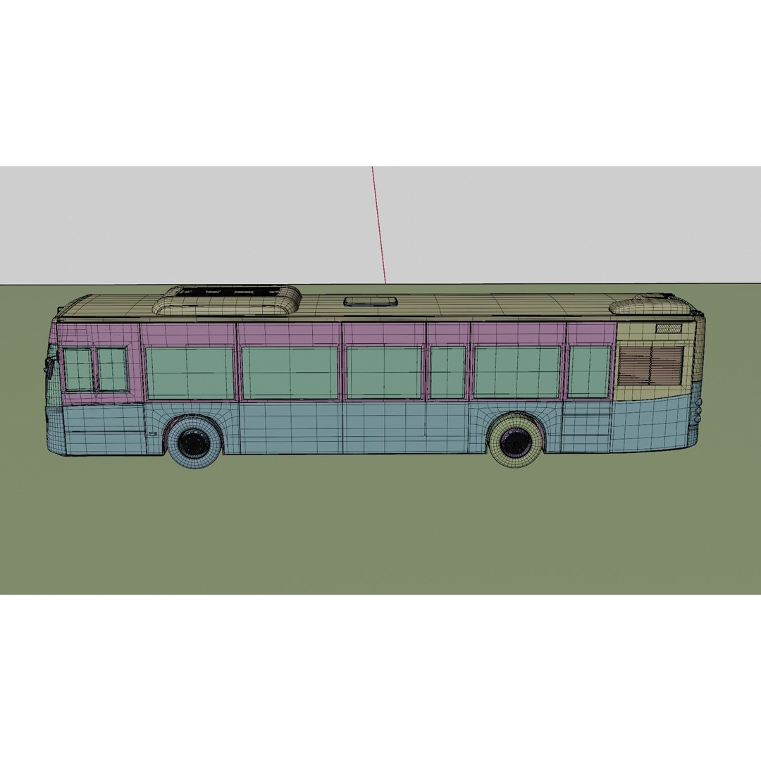 Mercedes Conecto Bus 3D Model – High Poly Detailed Vehicle, FBX - View 14