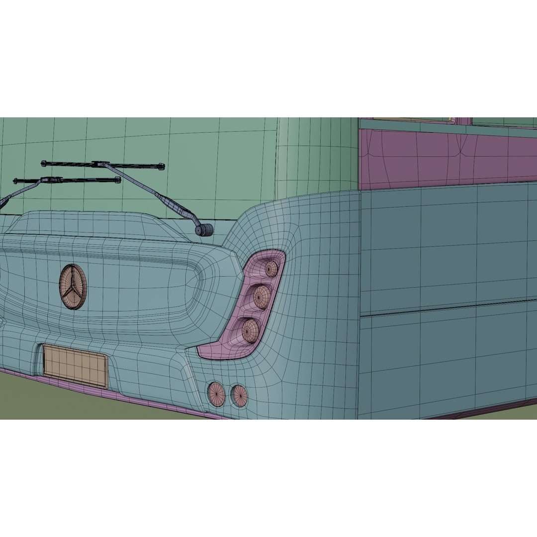 Mercedes Conecto Bus 3D Model – High Poly Detailed Vehicle, FBX - View 15