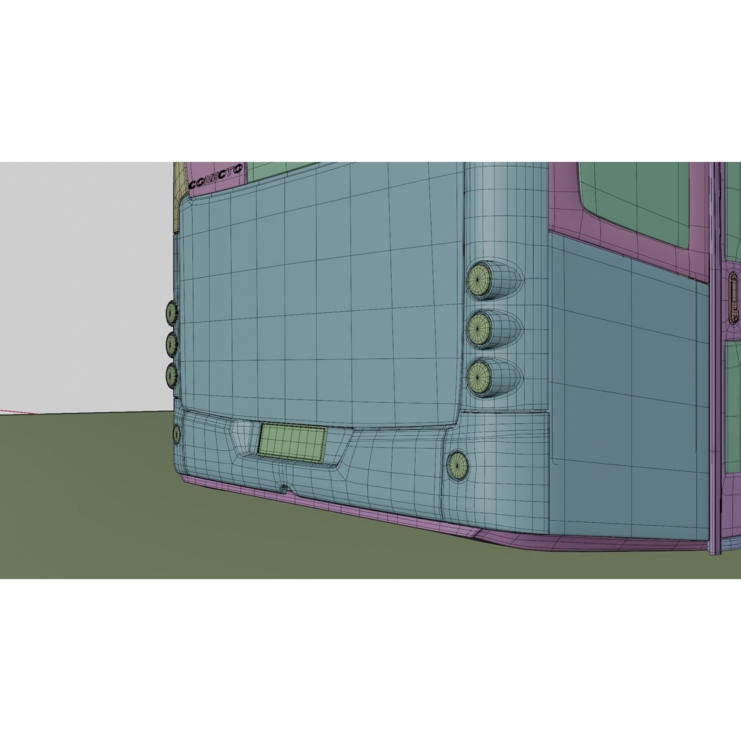 Mercedes Conecto Bus 3D Model – High Poly Detailed Vehicle, FBX - View 16