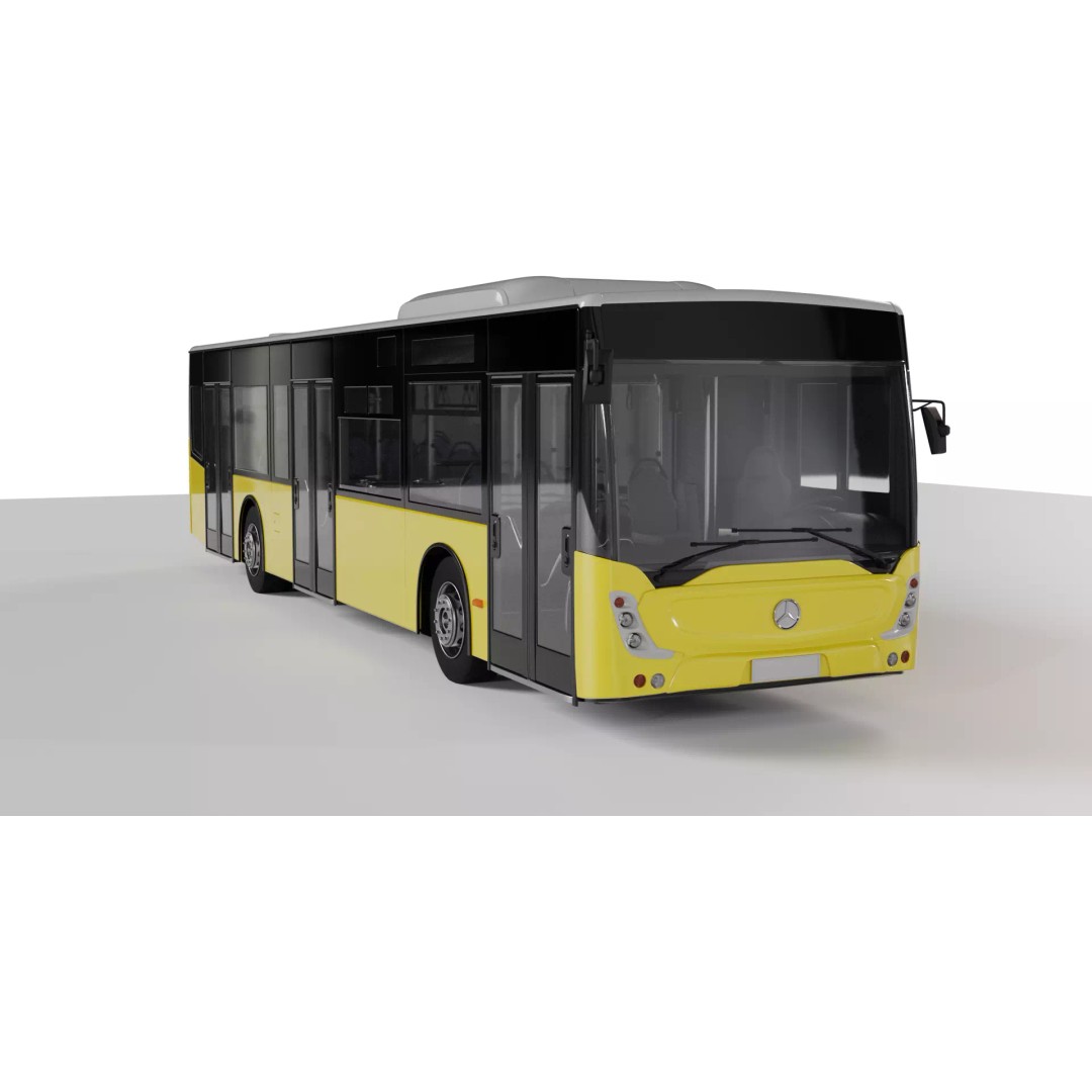 Mercedes Conecto Bus 3D Model – High Poly Detailed Vehicle, FBX - View 2