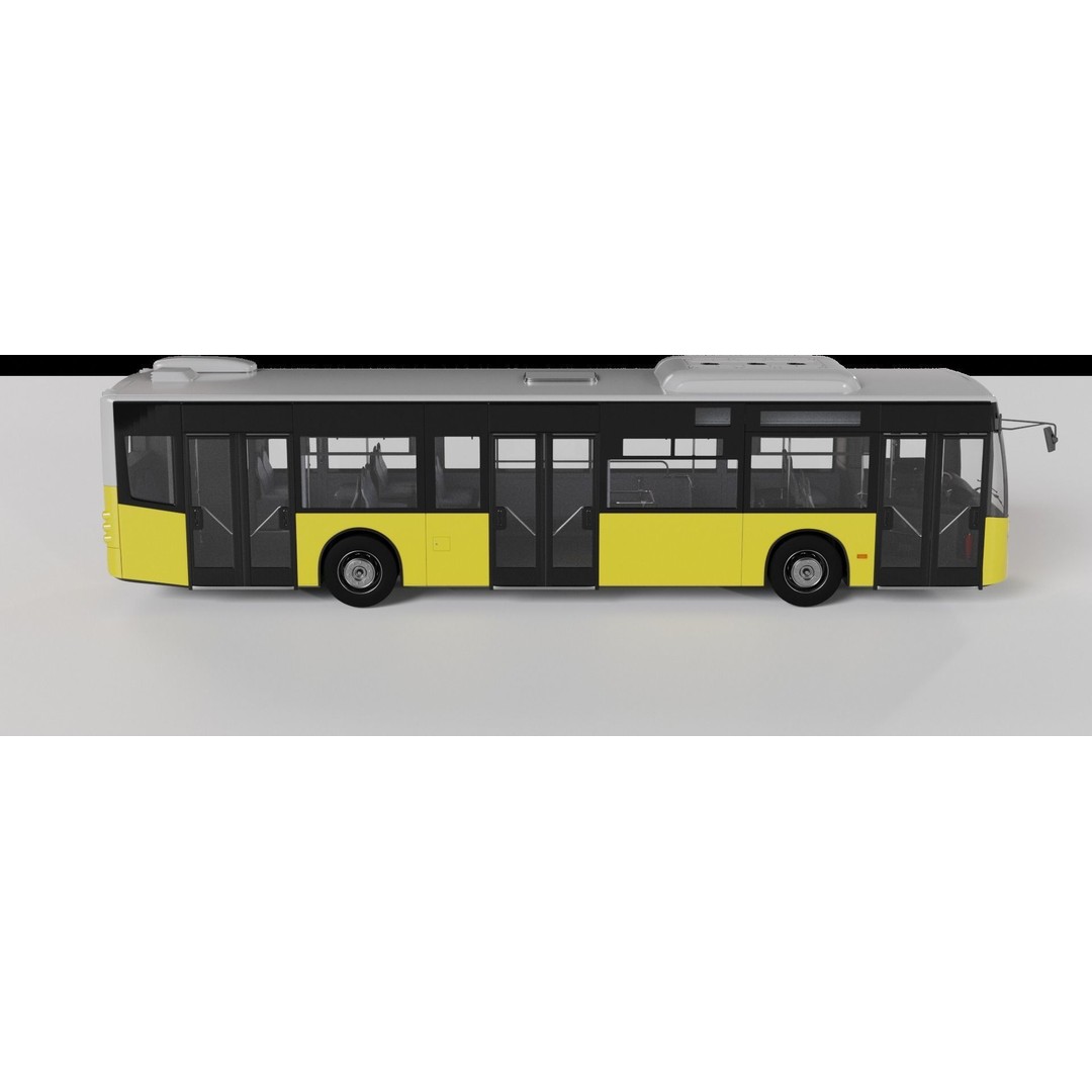 Mercedes Conecto Bus 3D Model – High Poly Detailed Vehicle, FBX - View 4