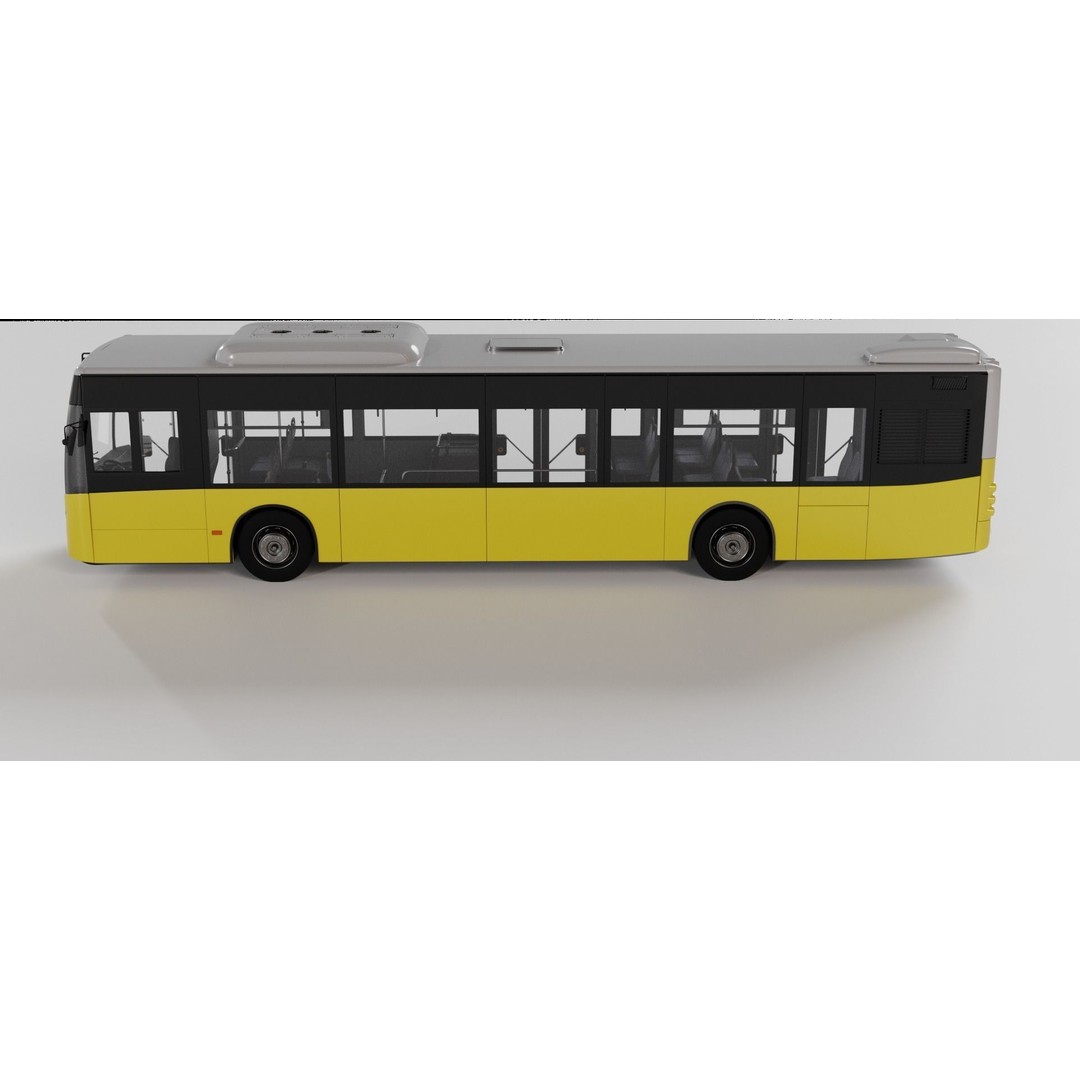 Mercedes Conecto Bus 3D Model – High Poly Detailed Vehicle, FBX - View 5