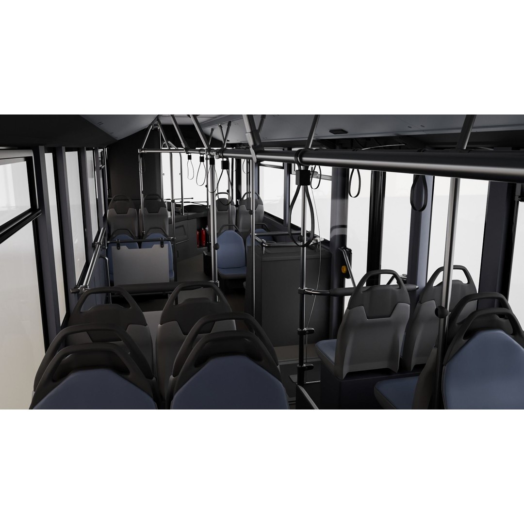 Mercedes Conecto Bus 3D Model – High Poly Detailed Vehicle, FBX - View 8