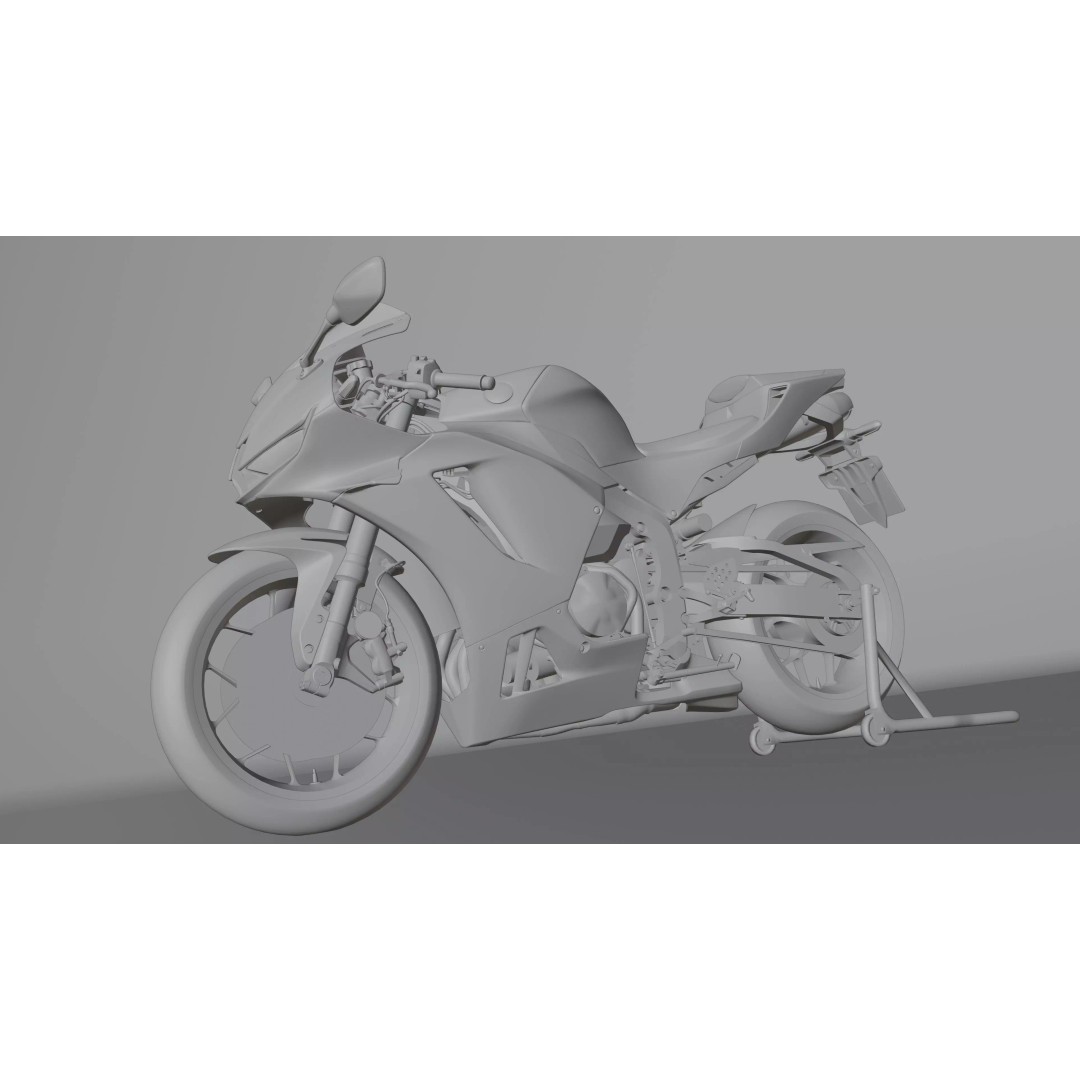 Honda CBR 600RR 2021 3D Model – Low Poly Game Asset, FBX, Blender