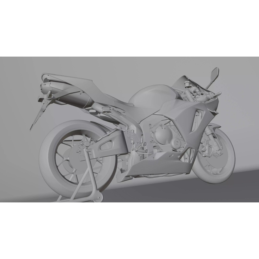 Honda CBR 600RR 2021 3D Model – Low Poly Game Asset, FBX, Blender - View 25