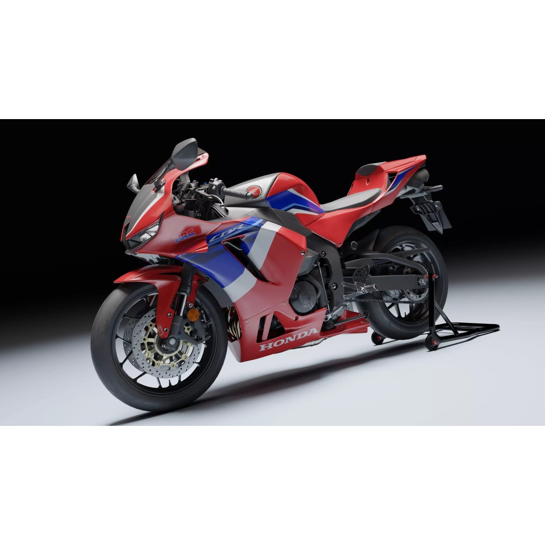 Honda CBR 600RR 2021 3D Model – Low Poly Game Asset, FBX, Blender - View 7