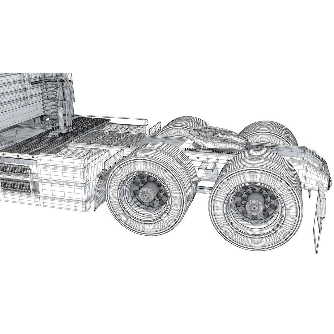 2025 Electric Semi Truck 3D Model – High Poly Vehicle with Interior Details, FBX