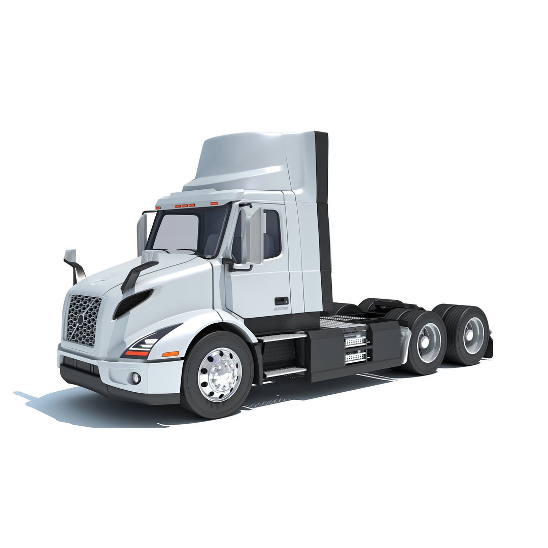 2025 Electric Semi Truck 3D Model – High Poly Vehicle with Interior Details, FBX - View 11