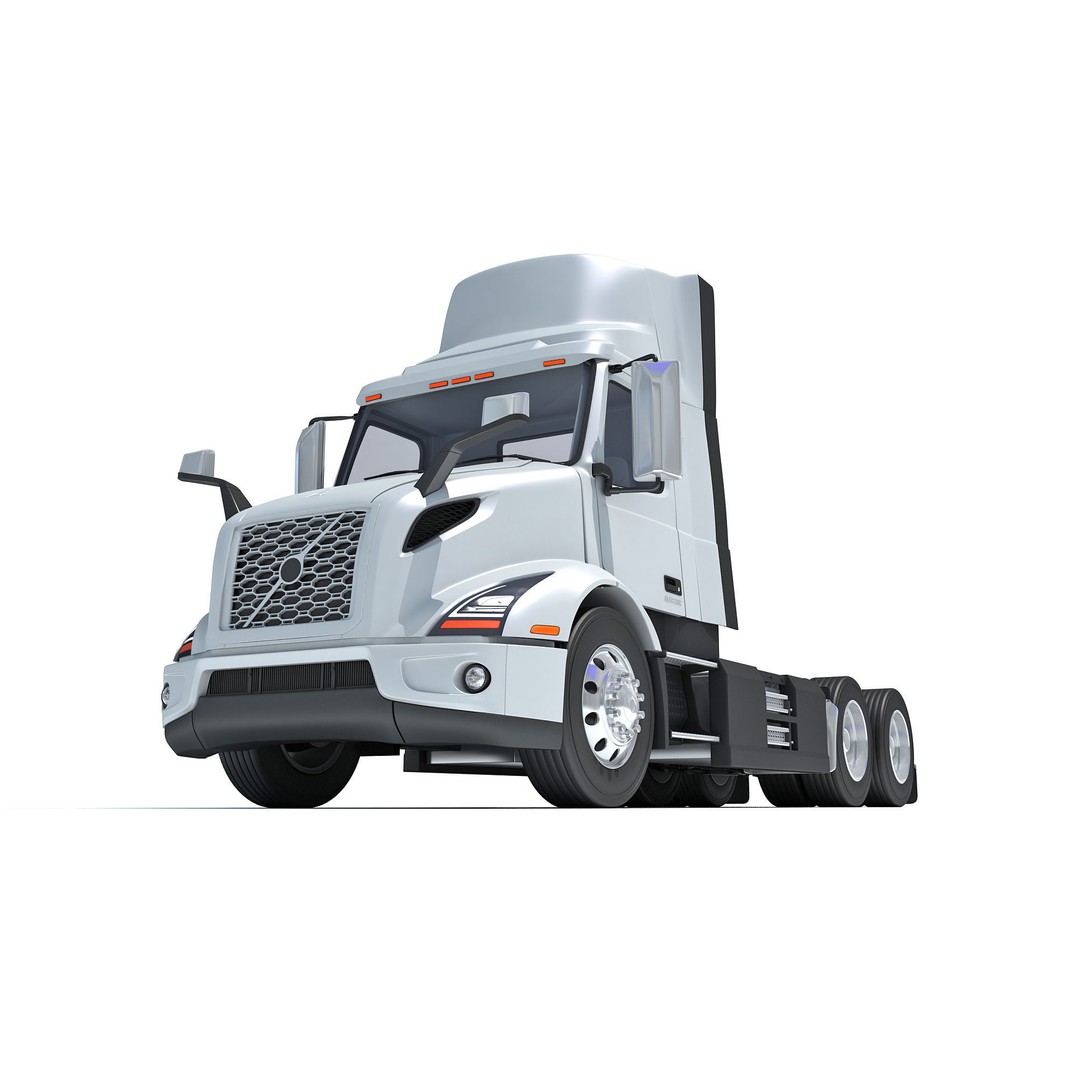 2025 Electric Semi Truck 3D Model – High Poly Vehicle with Interior Details, FBX - View 14
