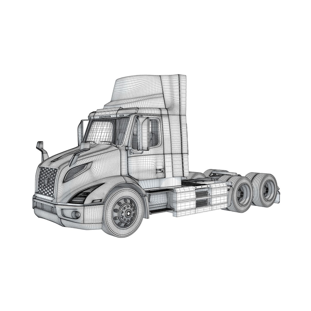 2025 Electric Semi Truck 3D Model – High Poly Vehicle with Interior Details, FBX - View 17