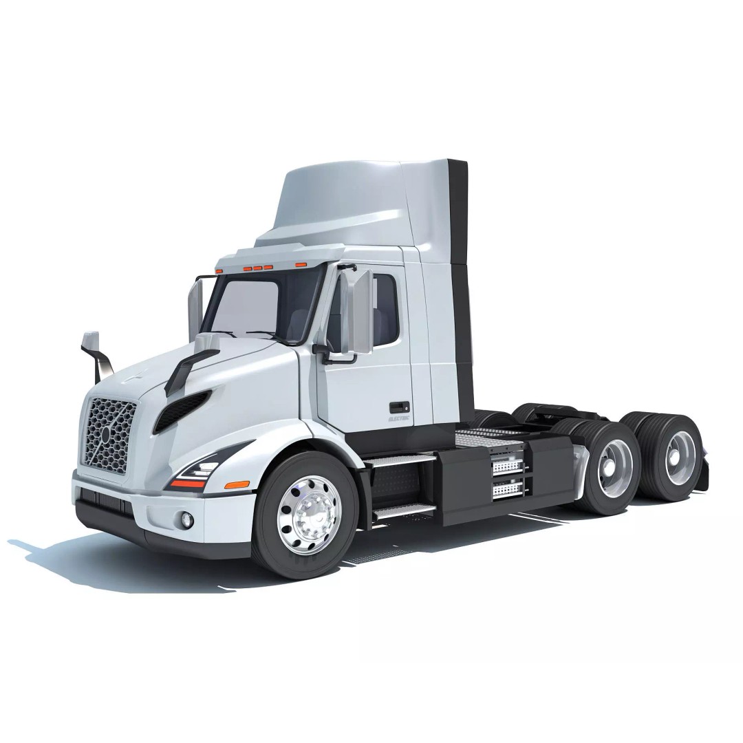 2025 Electric Semi Truck 3D Model – High Poly Vehicle with Interior Details, FBX - View 2