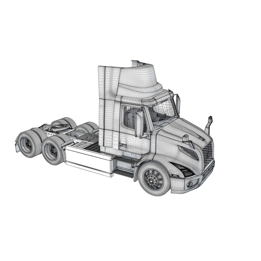2025 Electric Semi Truck 3D Model – High Poly Vehicle with Interior Details, FBX - View 20