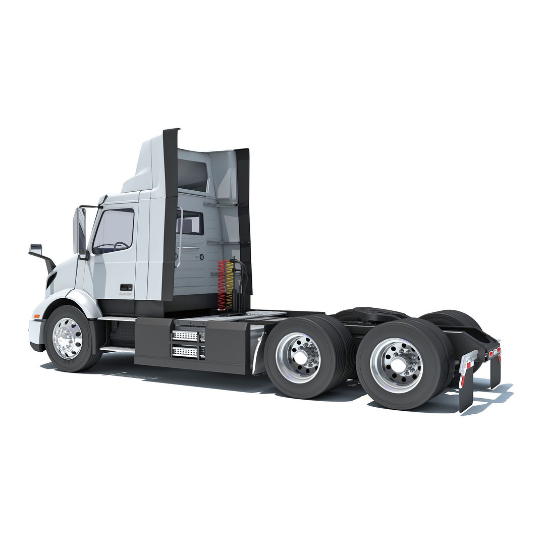 2025 Electric Semi Truck 3D Model – High Poly Vehicle with Interior Details, FBX - View 4