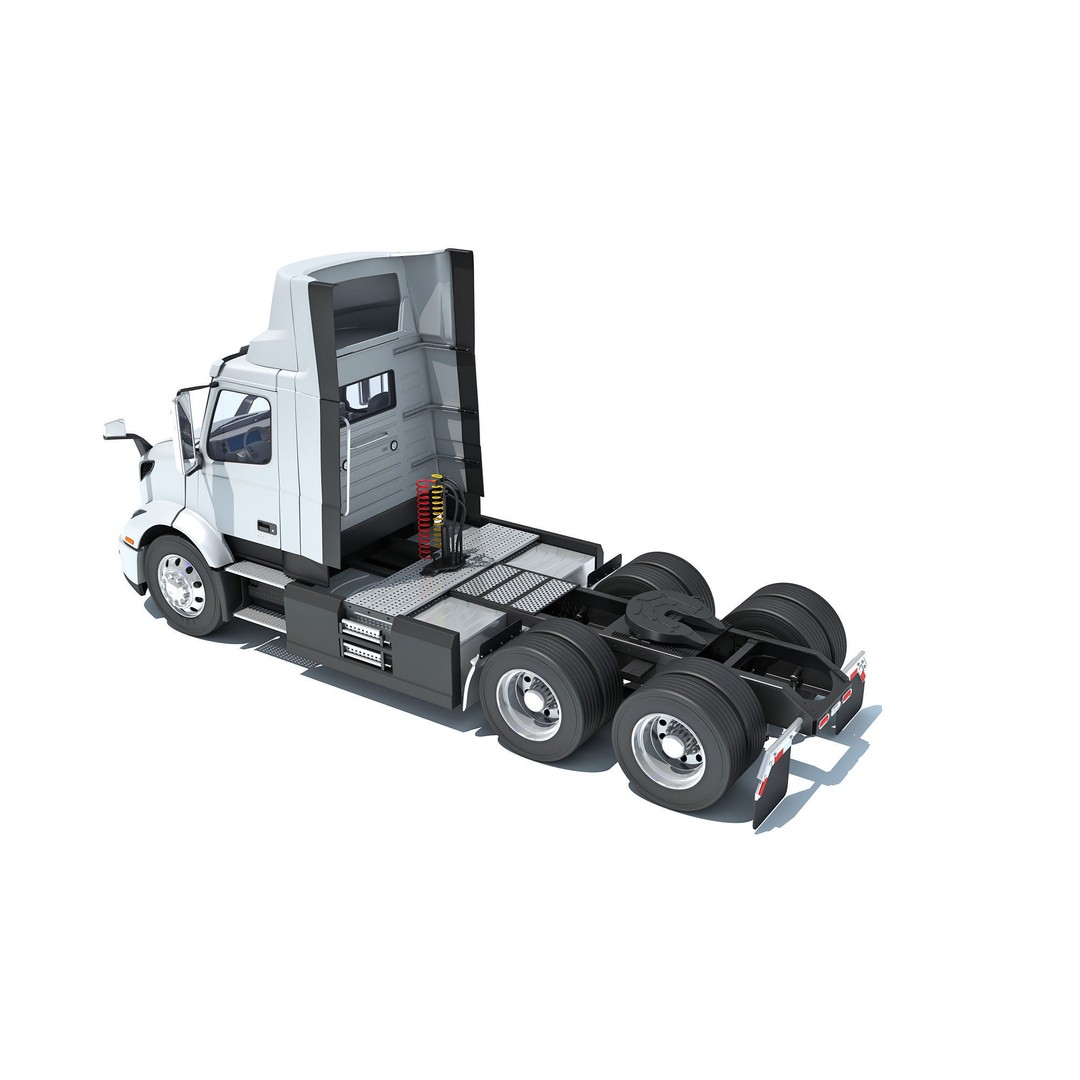 2025 Electric Semi Truck 3D Model – High Poly Vehicle with Interior Details, FBX - View 5