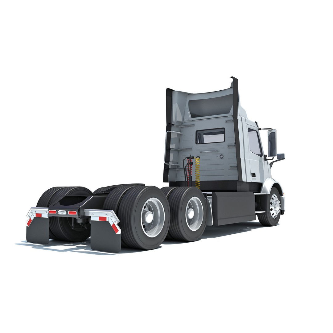 2025 Electric Semi Truck 3D Model – High Poly Vehicle with Interior Details, FBX - View 7