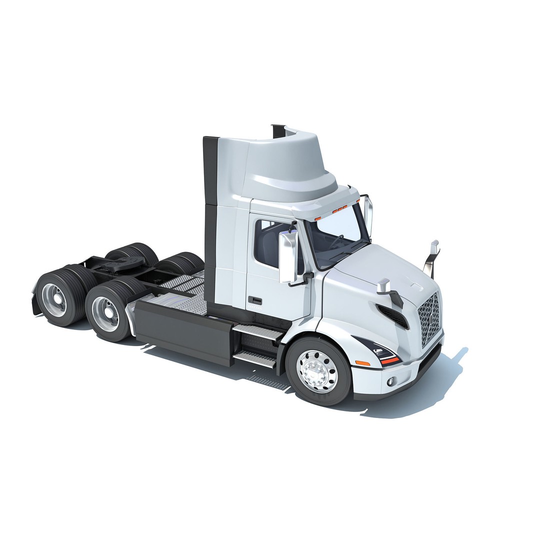 2025 Electric Semi Truck 3D Model – High Poly Vehicle with Interior Details, FBX - View 9
