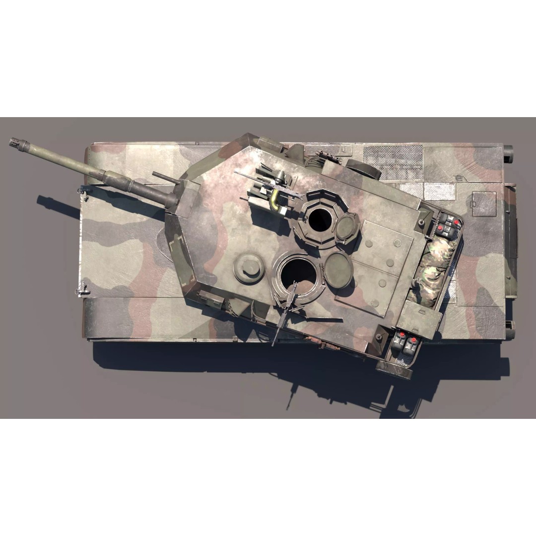 M1A2 Abrams 3D Model – Rigged Military Tank in PBR Format - View 10