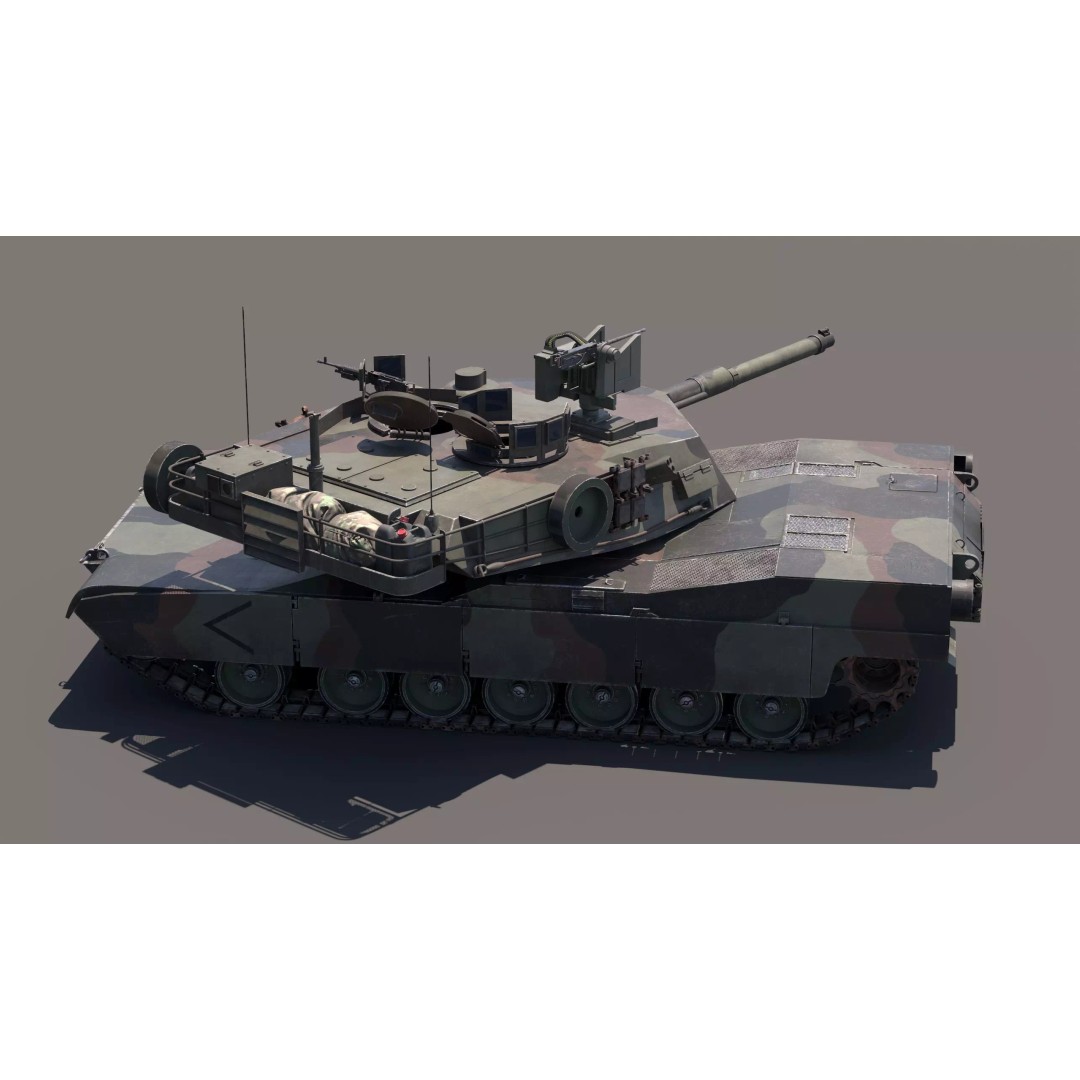 M1A2 Abrams 3D Model – Rigged Military Tank in PBR Format - View 11