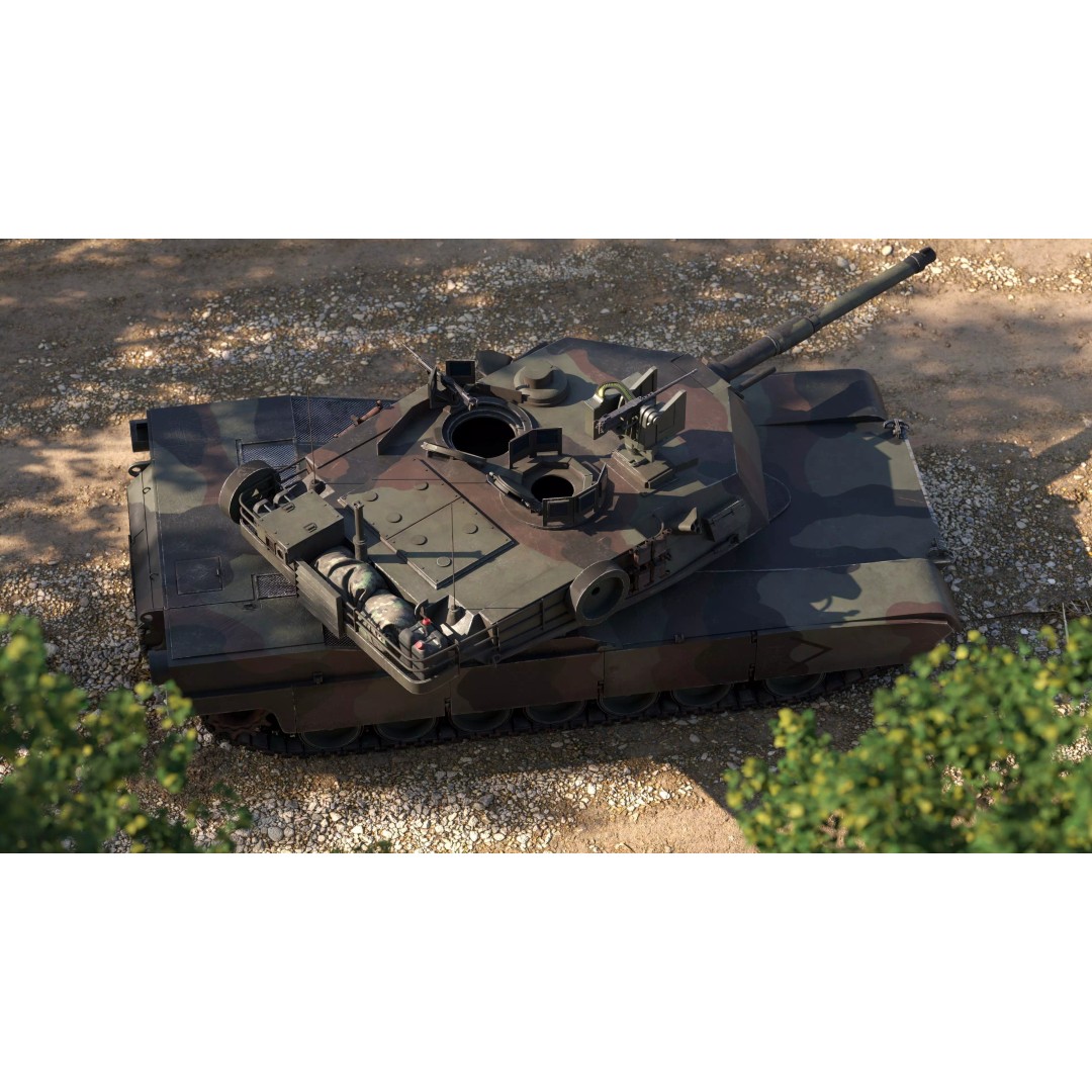 M1A2 Abrams 3D Model – Rigged Military Tank in PBR Format - View 12