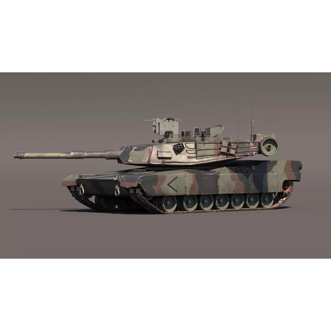M1A2 Abrams 3D Model – Rigged Military Tank in PBR Format - View 18