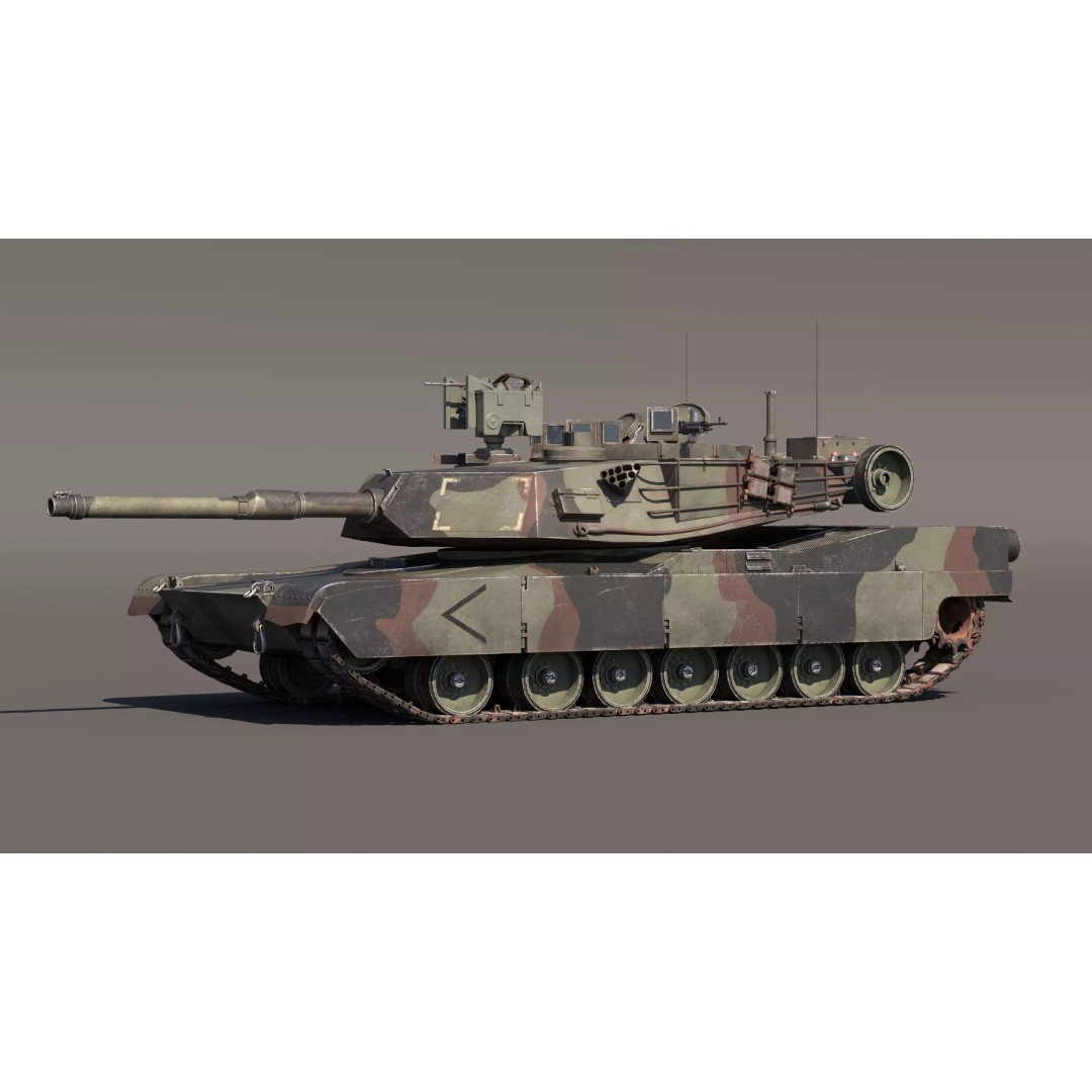 M1A2 Abrams 3D Model – Rigged Military Tank in PBR Format - View 20