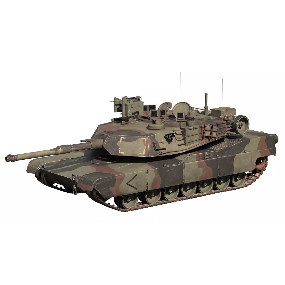 M1A2 Abrams 3D Model – Rigged Military Tank in PBR Format - View 26