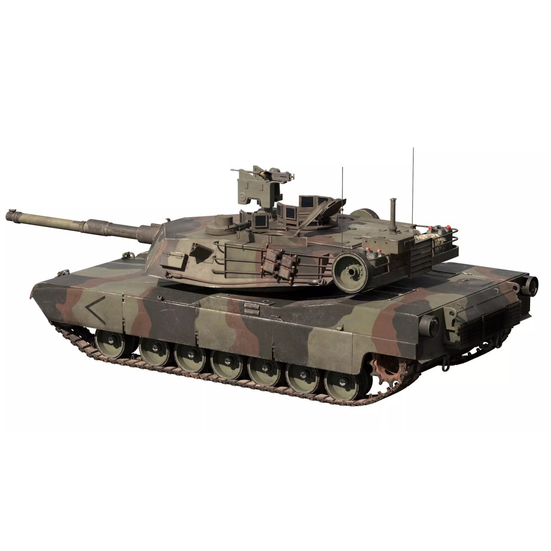 M1A2 Abrams 3D Model – Rigged Military Tank in PBR Format - View 27