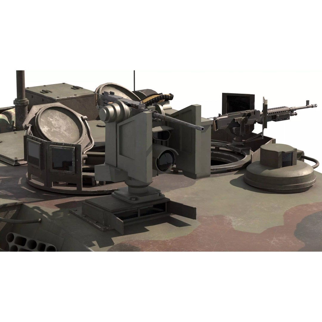M1A2 Abrams 3D Model – Rigged Military Tank in PBR Format - View 28