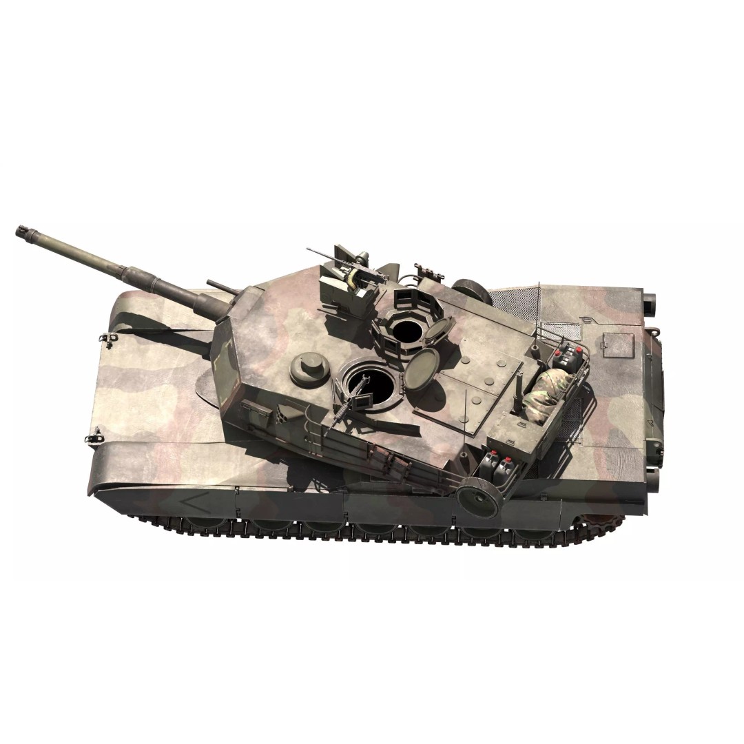 M1A2 Abrams 3D Model – Rigged Military Tank in PBR Format - View 29